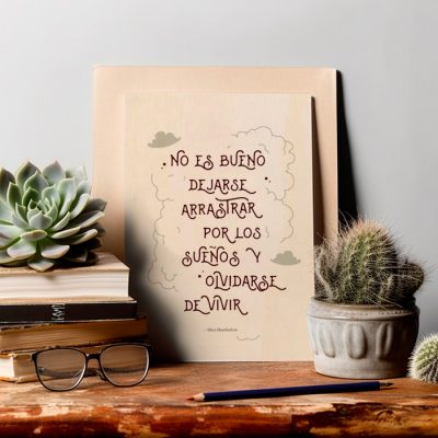 Lámina Madera frase Dumbledore