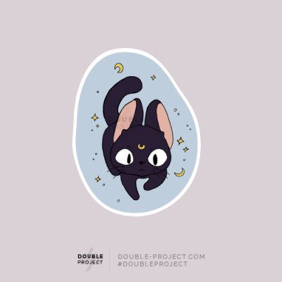 Sticker Luna Sailor Moon - Double Project