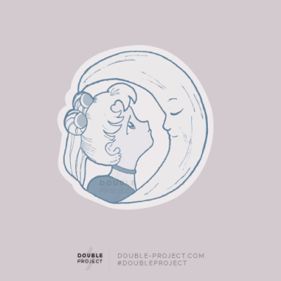 Sticker Sailor Moon Luna mirada - Double Project