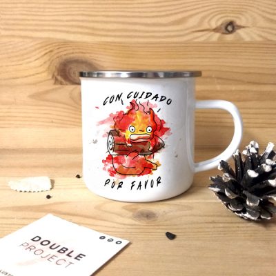Taza vintage metálica Con cuidado por favor | Double Project