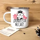 Taza vintage metálica mi café | Double Project