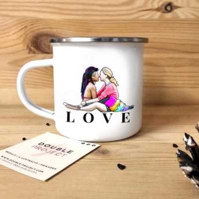 Taza vintage metálica Love | Double Project
