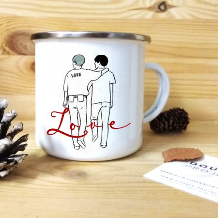 Taza vintage metálica Love | Double Project