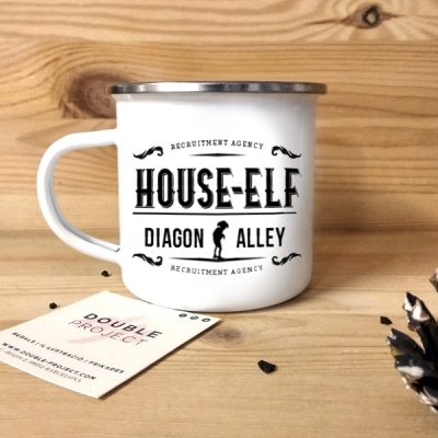 Taza metálica vintage House-Elf