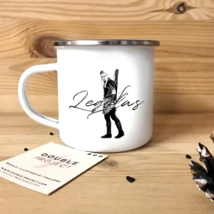 Taza vintage metálica Legolas