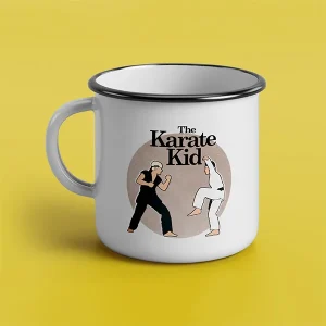 taza vintage cerámica Karate Kid