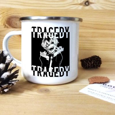 Taza vintage metálica Tragedy