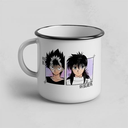 taza-vintage-ceramica-yu-yu-hakusho-double-project taza vintage cerámica Hiei & Kurama - Imagen 1
