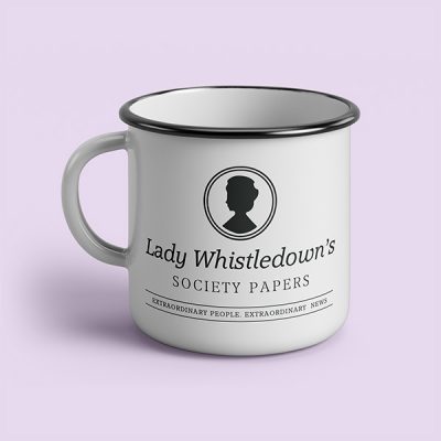 taza vintage cerámica lady Whistledown