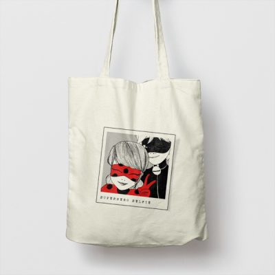 Tote bag de Algodón Superhero Selfie