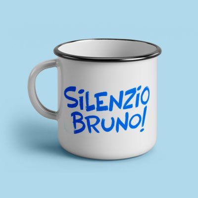 taza vintage cerámica Silenzio Bruno!