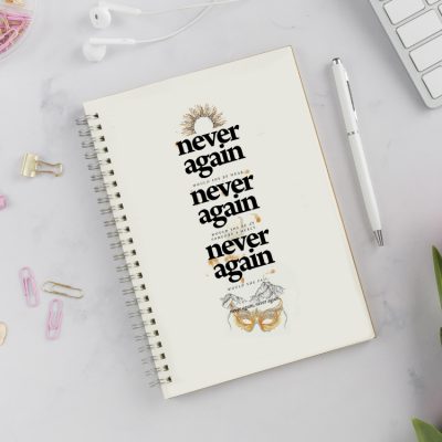 Libreta espiral Never Again