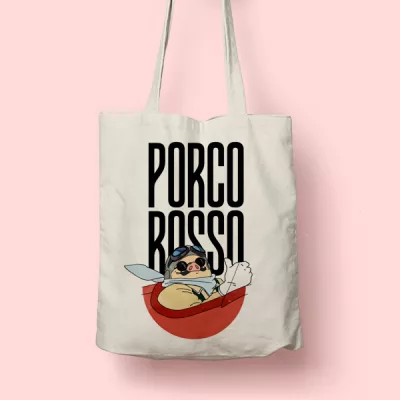 Tote bag de Algodón Porco Rosso
