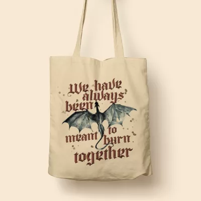 Tote bag de Algodón Burn together