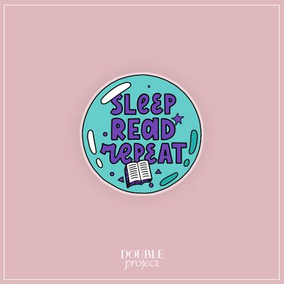 Pin acrílico sleep, read, repeat
