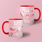 Taza interior y asa de color Ciudad Medialuna