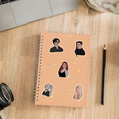 Libreta espiral Crescent city characters
